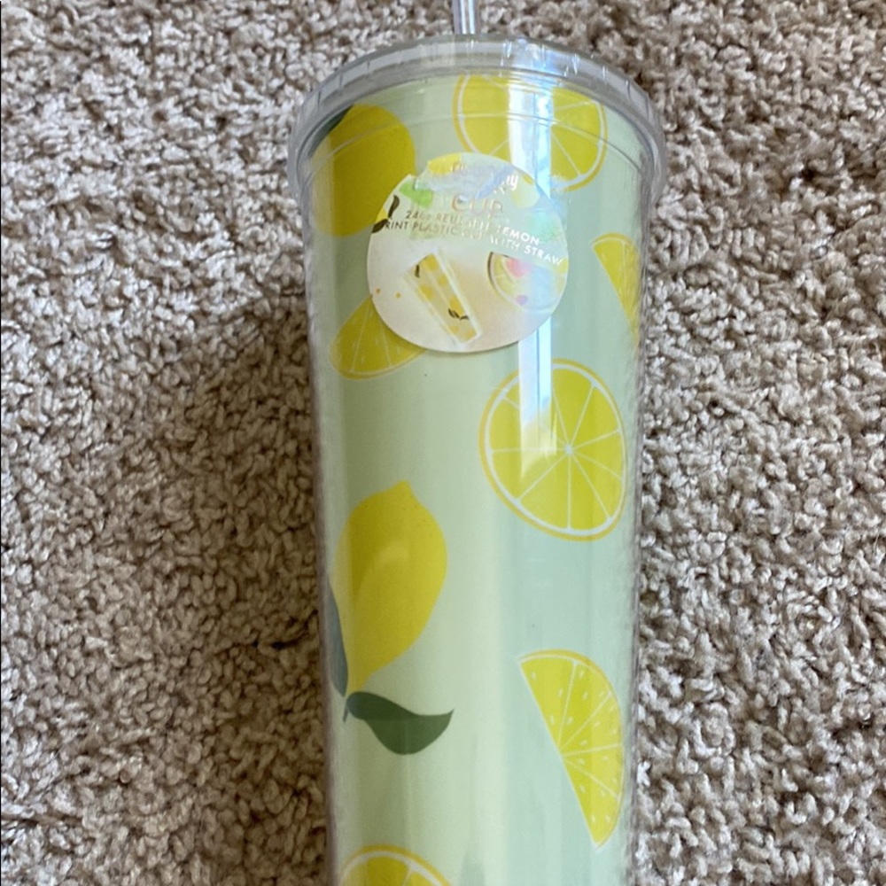 🔥3 for $10🔥 Ginger Ray Squeeze the Day 24 oz cup w/lid & straw